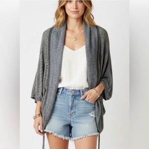 Lululemon wrap cardigan top gray sz XS S M